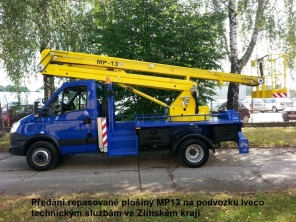 Repasovaná plošina MP13 na podvozku Iveco Daily      
