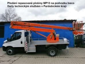 Repasovaná plošina MP13 na podvozku Iveco Daily