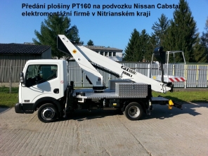 Plošina PT160 na podvozku Nissan Cabstar
