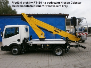 Plošina PT160 na podvozku Nissan Cabstar