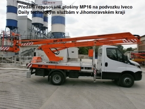 Repasovaná plošina MP16 na podvozku Iveco Daily