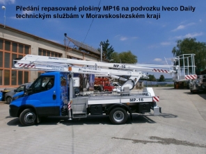Repasovaná plošina MP16 na podvozku Iveco Daily