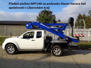 Plošina MPT140 na Podvozku Nissan Navara 4x4